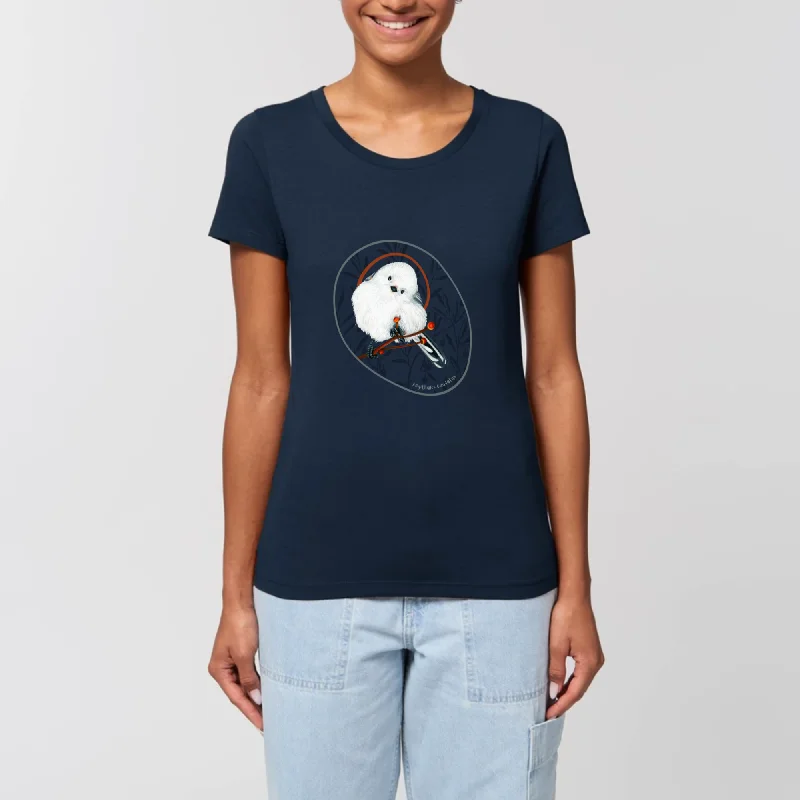 Aegithalos caudatus | T-shirt Femme 100% Coton BIO - EXPRESSER Solid Print Embellished