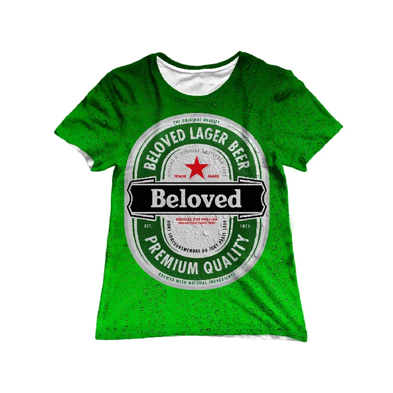 Beloved Lager Beer Women's Tee Welt Pockets Slit Pockets