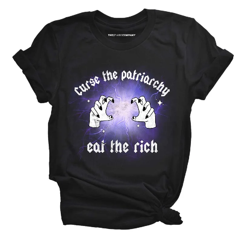 Curse The Patriarchy Feminist T-Shirt Wool Fabric Cashmere Fabric Tweed Fabric