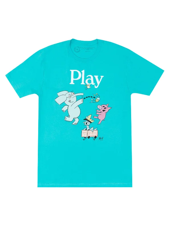 ELEPHANT & PIGGIE Play Unisex T-Shirt Embroidered Appliqued Beaded