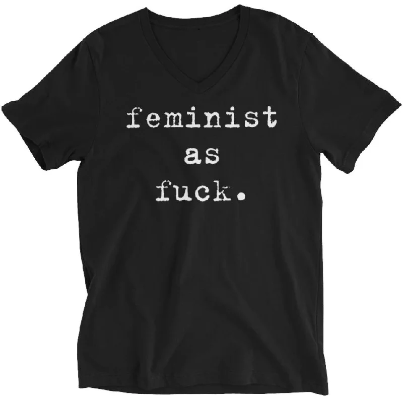 Feminist As Fuck Typewriter -- Unisex T-Shirt Anti-Shrink Durable Soft