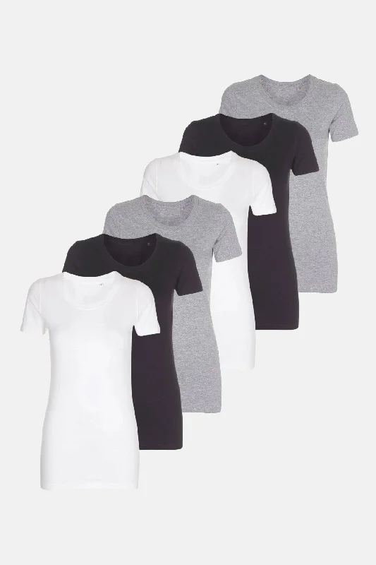 Fitted T-shirt - Pakketilbud (6 stk.) Hooded Caped Shawl Collar