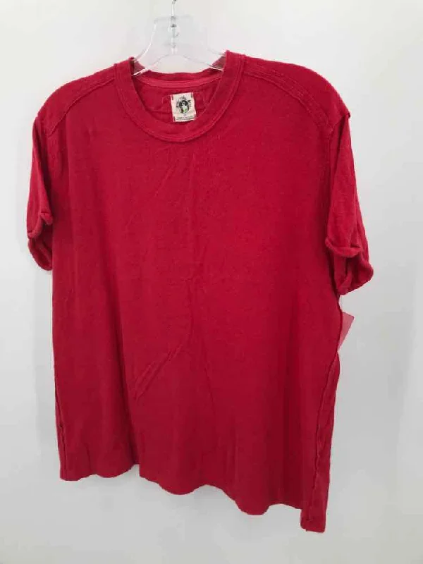 Pre-Owned Free People Red Size XS T-shirt Graphic T-Shirt Round Neck Polyester