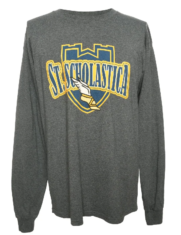 Gildan St.scholastica Printed T-shirt - L Handmade Hand-knitted Hand-woven