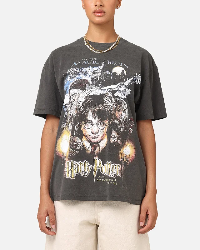 Goat Crew X Harry Potter Sorcerer's Stone Heavy T-Shirt Black Wash Lace Blend Ribbed Blend Corduroy Blend