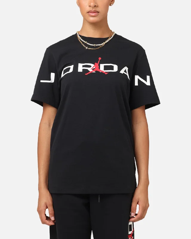 Jordan Air Stretch Crewneck T-Shirt Black/White Fleece Nylon Spandex