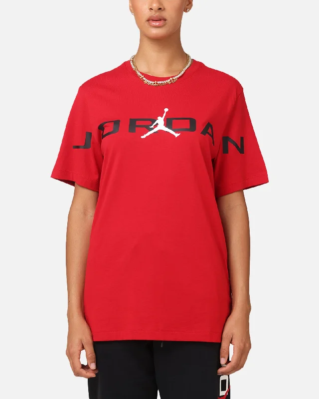 Jordan Air Stretch Crewneck T-Shirt Gym Red/Black/White Oversized T-Shirt Spandex breathable