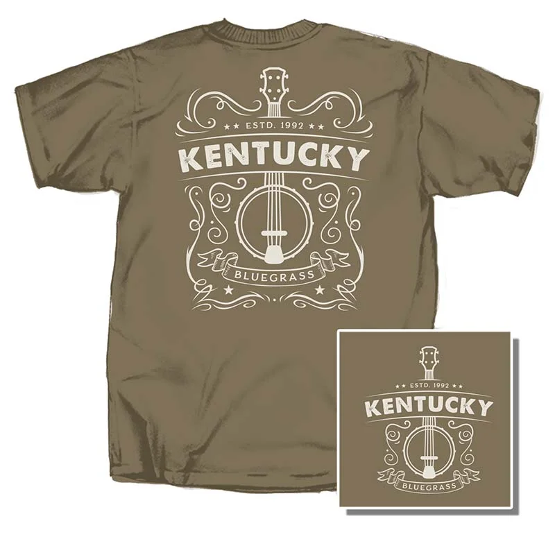 Kentucky Bluegrass Short Sleeve T-Shirt Welt Pockets Slit Pockets Flap Pockets