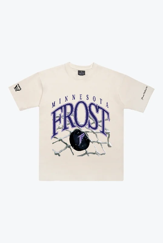 Minnesota Frost Heavyweight T-Shirt - Ivory Ribbed T-Shirt High Neck Heavyweight