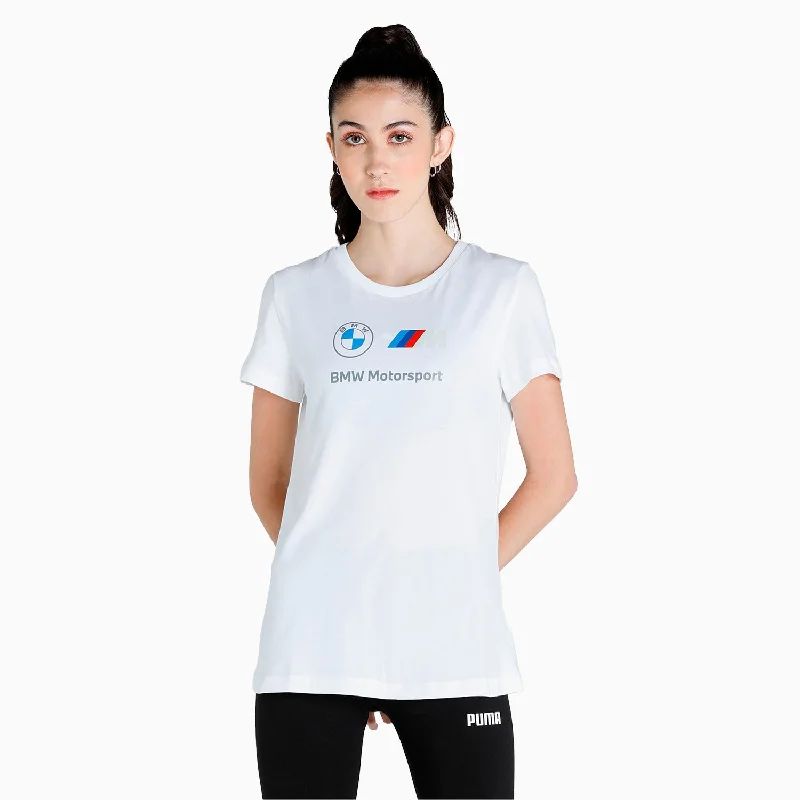 Women's BMW M Motorsport Essential Logo T Shirt Collared Crew Neck Turtle Neck