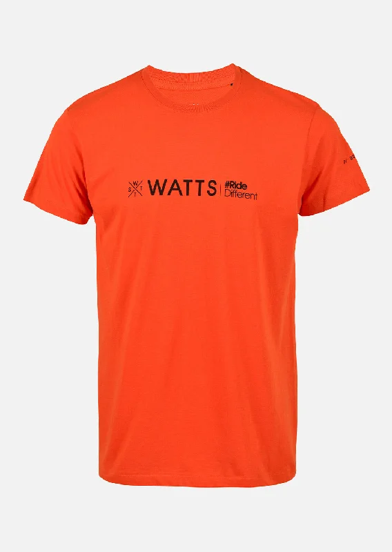 Tee-shirt WATTS02 - Orange Fluo Anti-Shrink Durable Soft