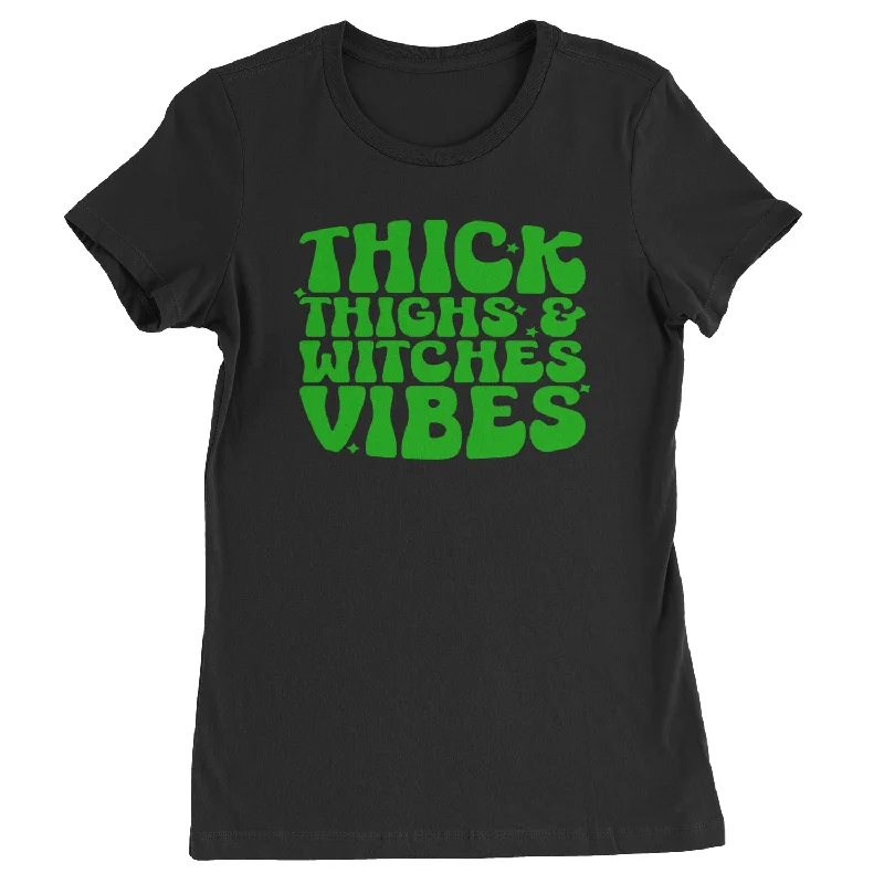 Thick Thighs And Witches Vibes Womens T-shirt Houndstooth Herringbone Solid