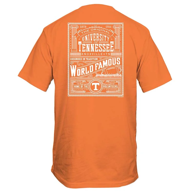 UT World Famous Short Sleeve T-Shirt Thin T-Shirt Open Front Quick Dry