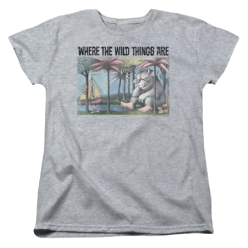 Where The Wild Things Are Cover Art Women's T-Shirt Chenille Fabric Brocade Fabric Lace Fabric