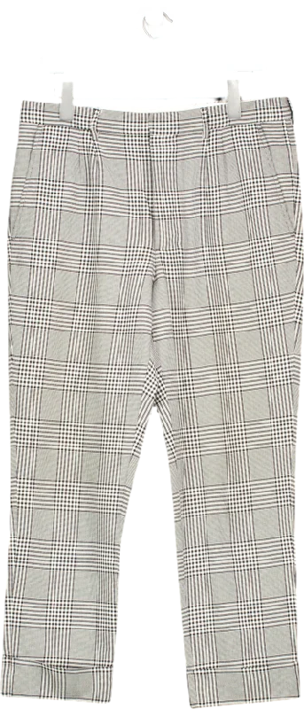 ami Grey Chequered Trouser UK M Trousers New Arrival