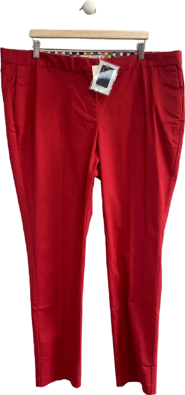 Boden Red Bistro Trouser Size 22L Trousers stylish elegant