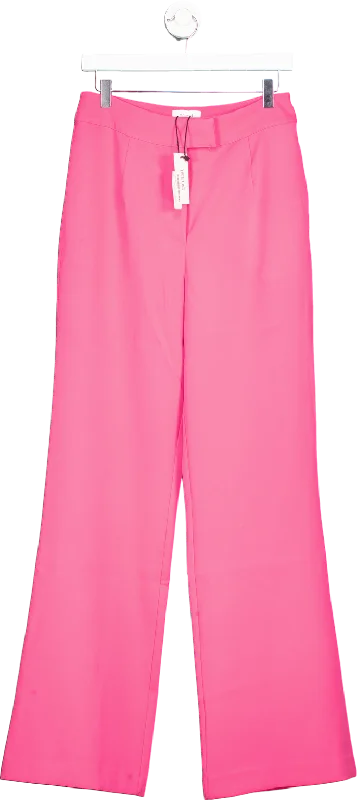 Coast Pink Straight Leg Tailored Trousers UK 10 Trousers Formal Black