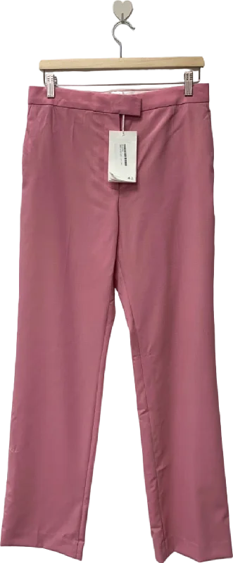 COS Pink Wool Trousers UK 14 Trousers Denim Blue