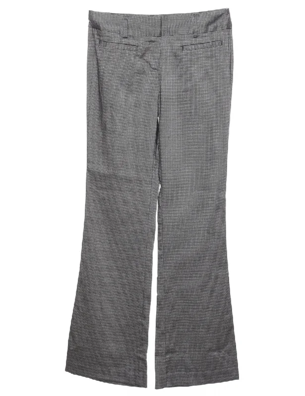 Grey Checked Trousers - W30 L32 Trousers Polka Dot Cute