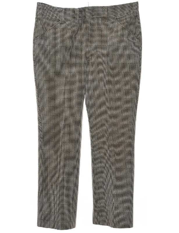 Grey Checked Trousers - W38 L29 Trousers Chinos Classic