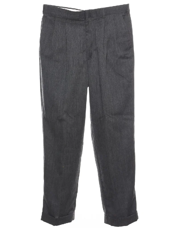 Grey Classic Trousers - W34 L30 Trousers Leisure Comfortable