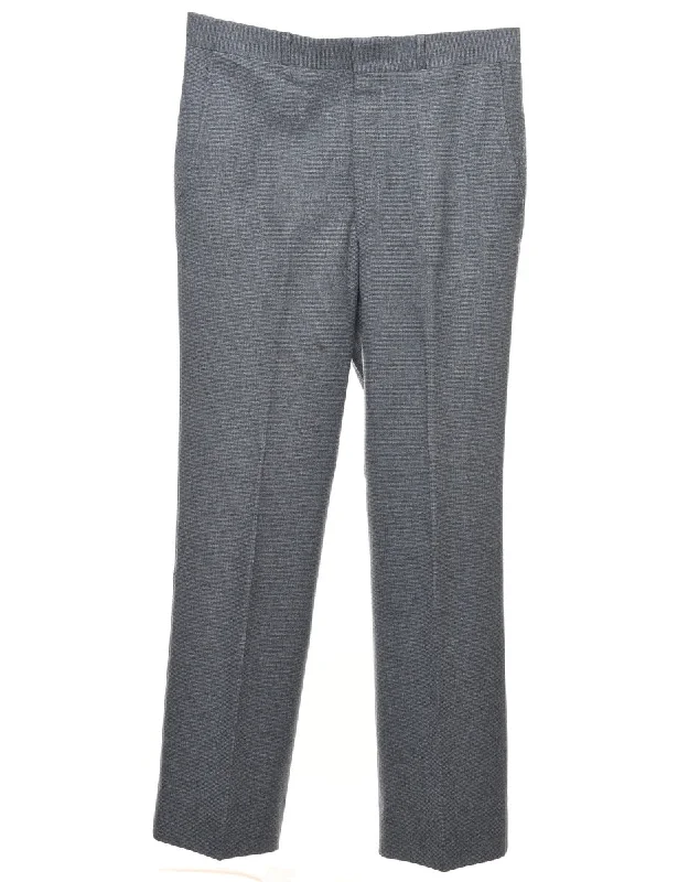 Grey Straight-Fit Trousers - W32 L30 Trousers Running Lightweight