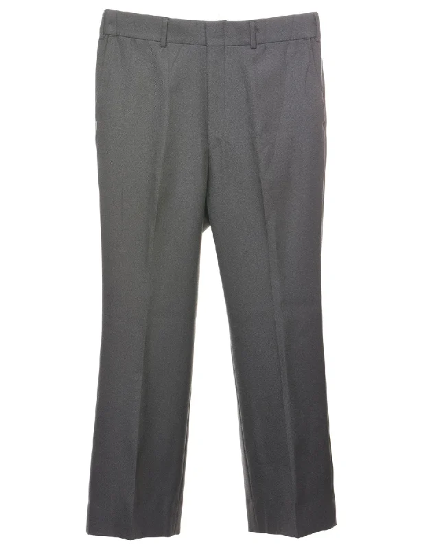 Grey Trousers - W34 L29 Trousers Evening Elegant