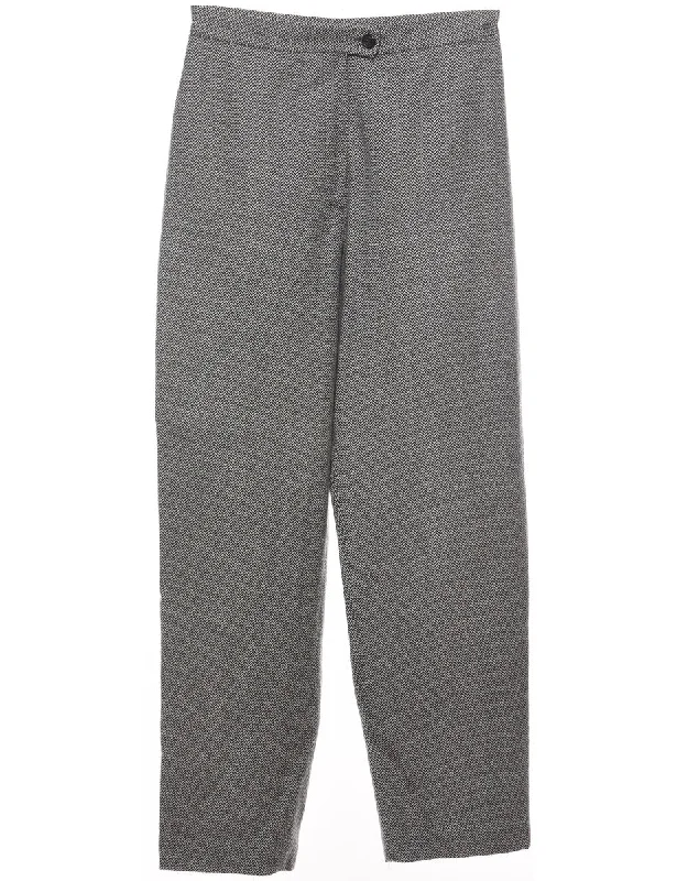 Herringbone Tweed Grey Tapered Trousers - W30 L29 Trousers Review Highly