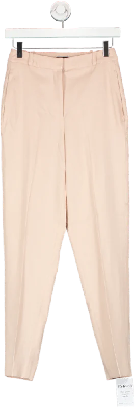 Karen Millen Nude Compact Viscose Slim Leg Tailored Trousers UK 6 Trousers Party Sparkling