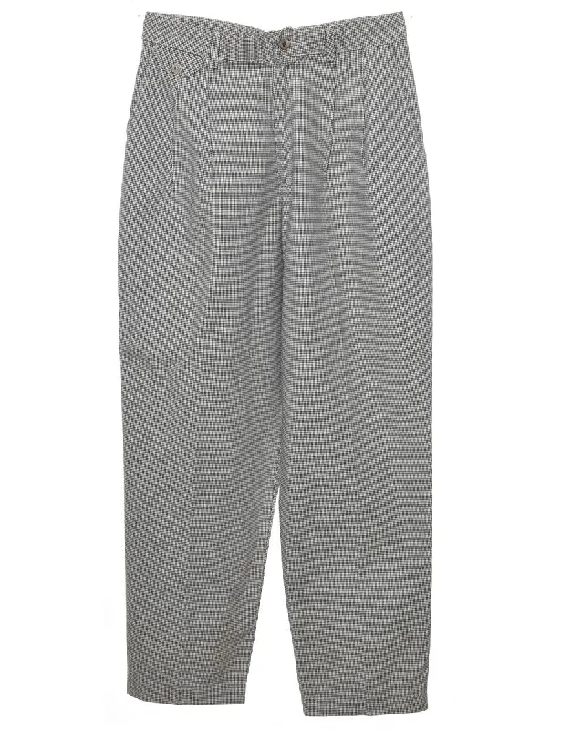 Lee Grey Dogtooth Trousers - W28 L28 Trousers Cargo pockets