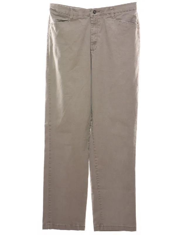 Lee Grey Straight-Fit Trousers - W32 L32 Trousers cozy soft