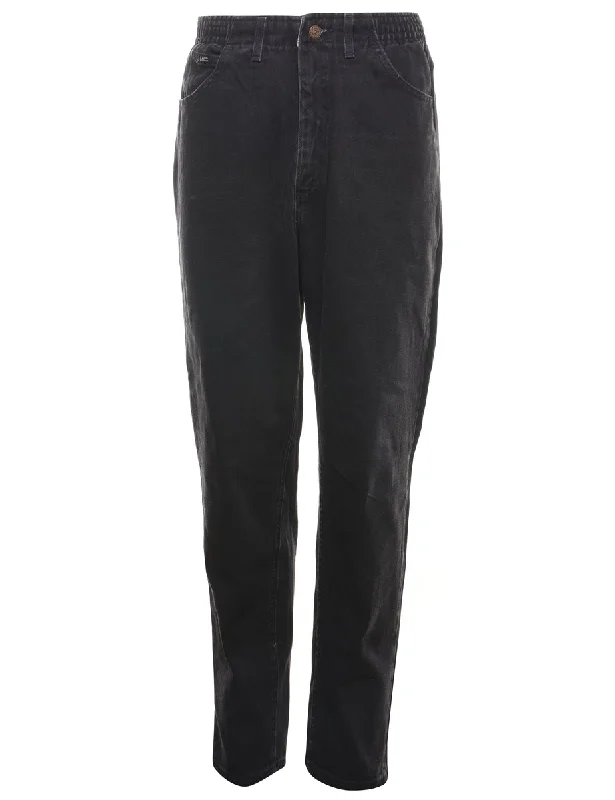 Lee High Waist Black Casual Denim Trousers - W28 L32 Trousers Versatile Stylish