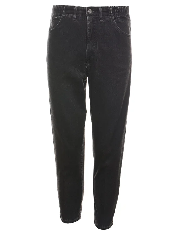 Lee High Waist Black Denim Trousers - W26 L27 Skinny Trousers Denim Stretchy