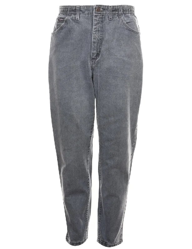 Lee High Waist Grey Denim Trousers - W30 L30 Trousers stylish elegant