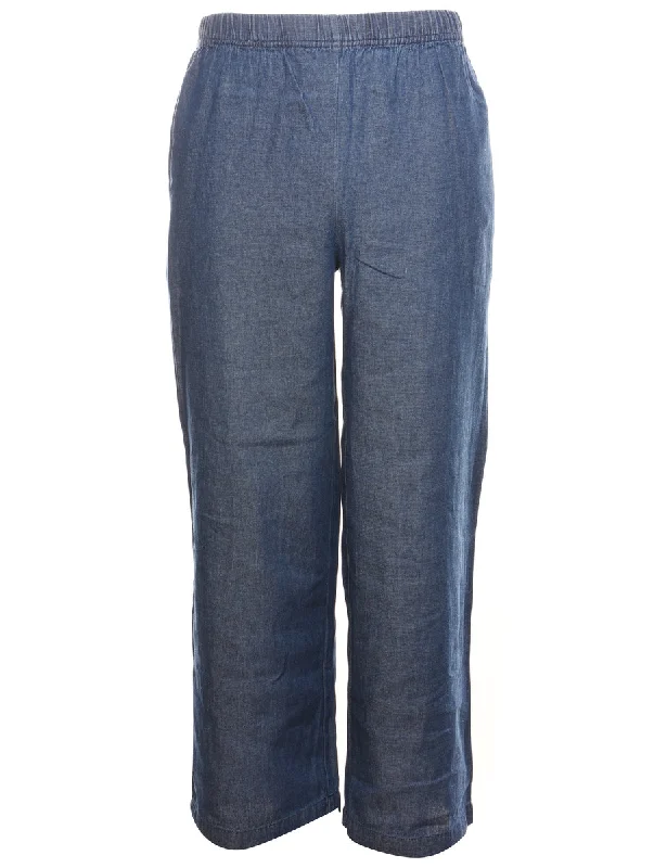 Medium Wash Casual Denim Trousers - W28 L30 Trousers sophisticated sleek