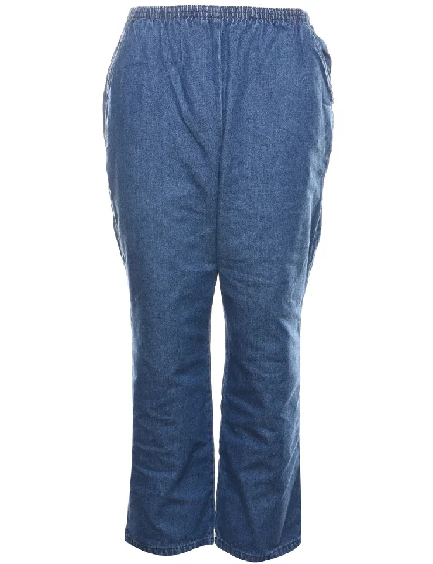 Medium Wash Denim Trousers - W24 L27 Trousers Cargo pockets