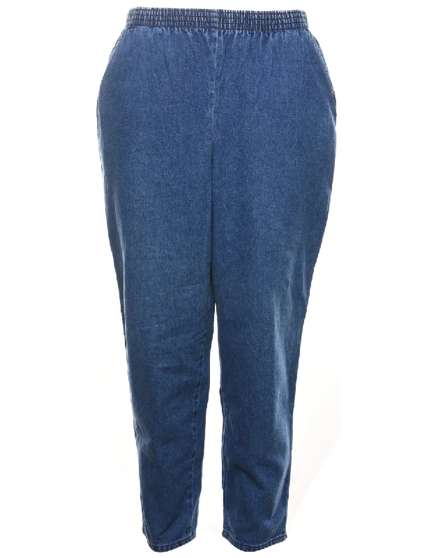 Medium Wash Denim Trousers - W28 L26 Trousers Denim Blue