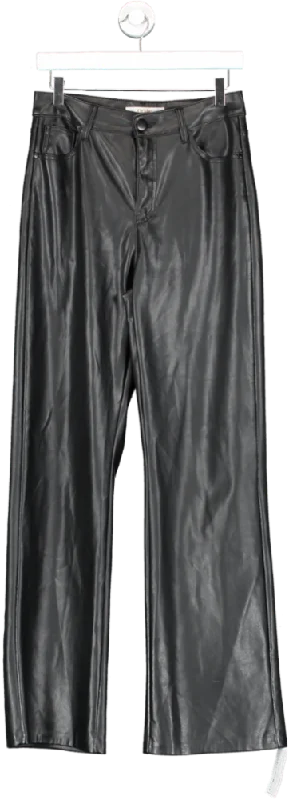 Oraije Black Barbara Faux Leather Trousers UK 10 Trousers Wedding White