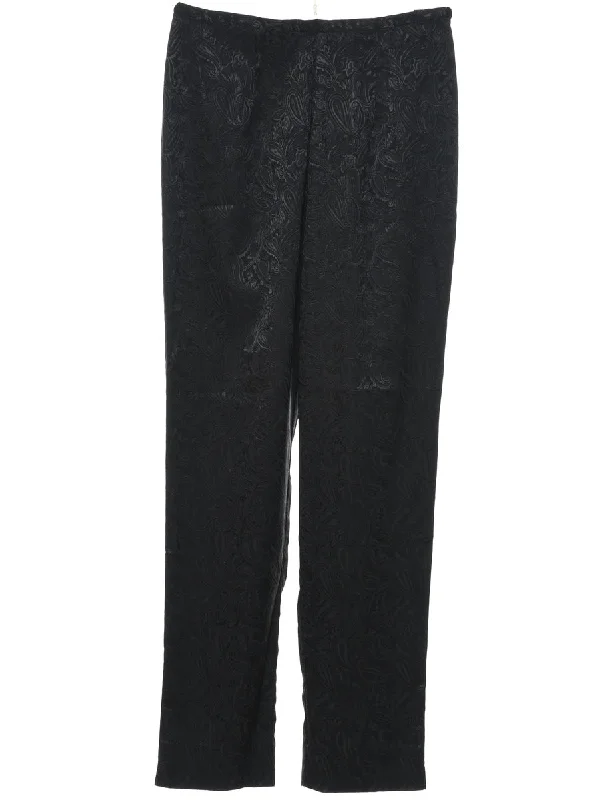 Paisley Pattern Trousers - W30 L29 Chinos Cotton Straight Leg