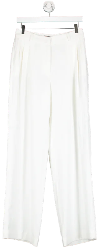 Paul & Joe White Wide Leg Trousers UK 10 Trousers Occasion Special