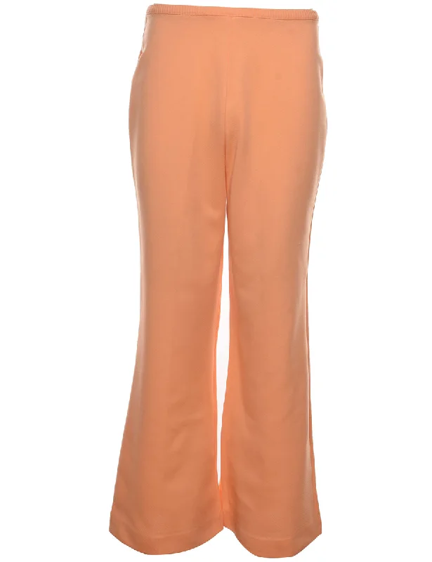 Peach Flared Trousers - W29 L31 Trousers Corduroy Warm