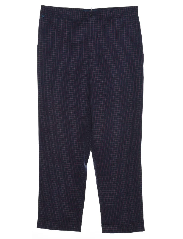 Ralph Lauren Checked Trousers - W30 L30 Trousers Corduroy Warm