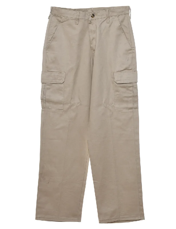 Red Kap Beige Cargo Trousers - W30 L31 Trousers Satin Smooth