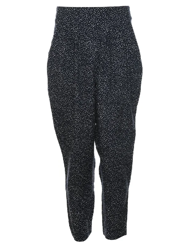 Spot Printed Trousers - W26 L28 Trousers sophisticated sleek