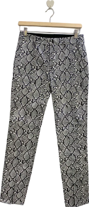 Zara Multi-coloured Snake Print Trousers UK 8 Trousers Fall Fleece