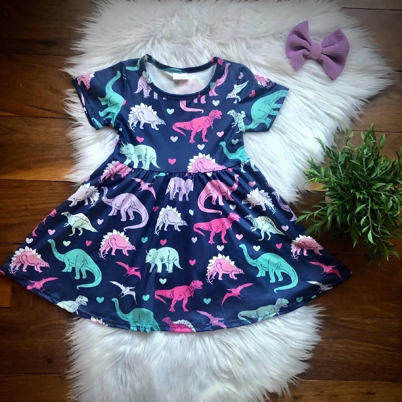 Dino Dress Tunics Denim casual