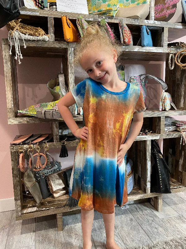 Girls Tie Dye Tunic Dress with Pockets Tunics Timeless classic