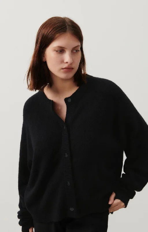 Cardigan Dam19e Noir Layered Multi-layer Single Layer