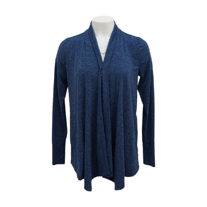 Blue Solid Cardigan Sweater Long Cardigan Short Cardigan Medium Cardigan