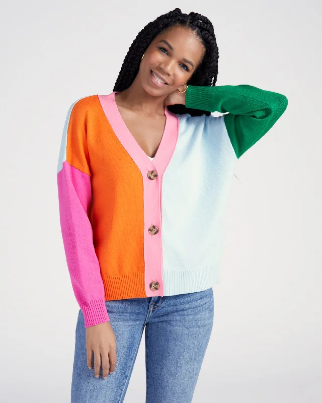 Colorblock Cardigan Cardigan Knitwear Sweater